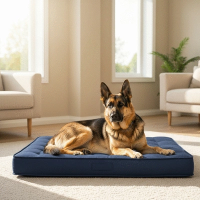 Calm dog resting peacefully after treatment