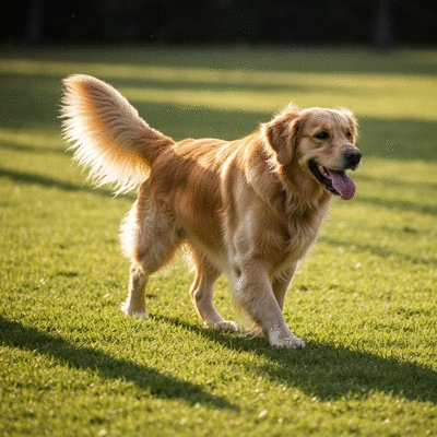 Dog playing outdoors in a park